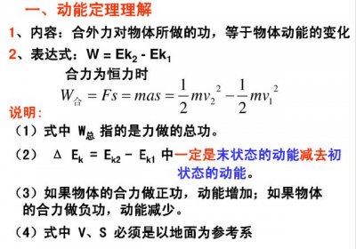 ​高中物理动能定理的六个应用（高中物理之动能定理总结）
