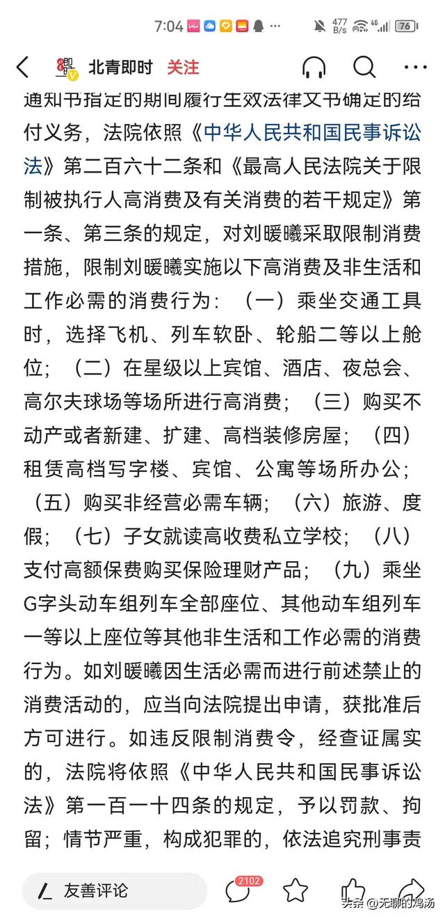 被处罚金和没收全部财产(刘暖曦被限制消费令)(6)