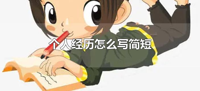 个人经历怎么写简短
