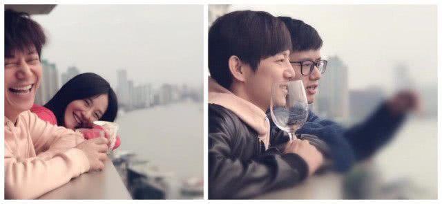 张杰与谢娜是一家四口（网友拍到张杰谢娜带两女儿在楼顶晒太阳）(1)