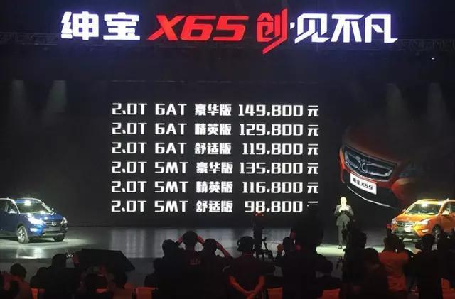 绅宝x65新车介绍（售价9.88万-14.98万元）(1)