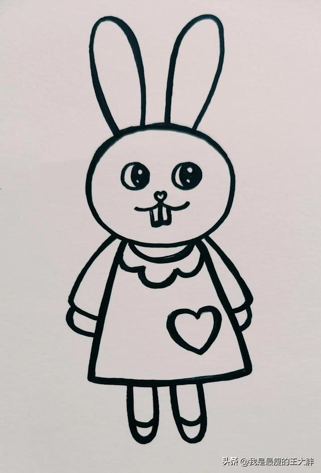 画好看的小兔子简笔画（新年小兔子简笔画）(7)