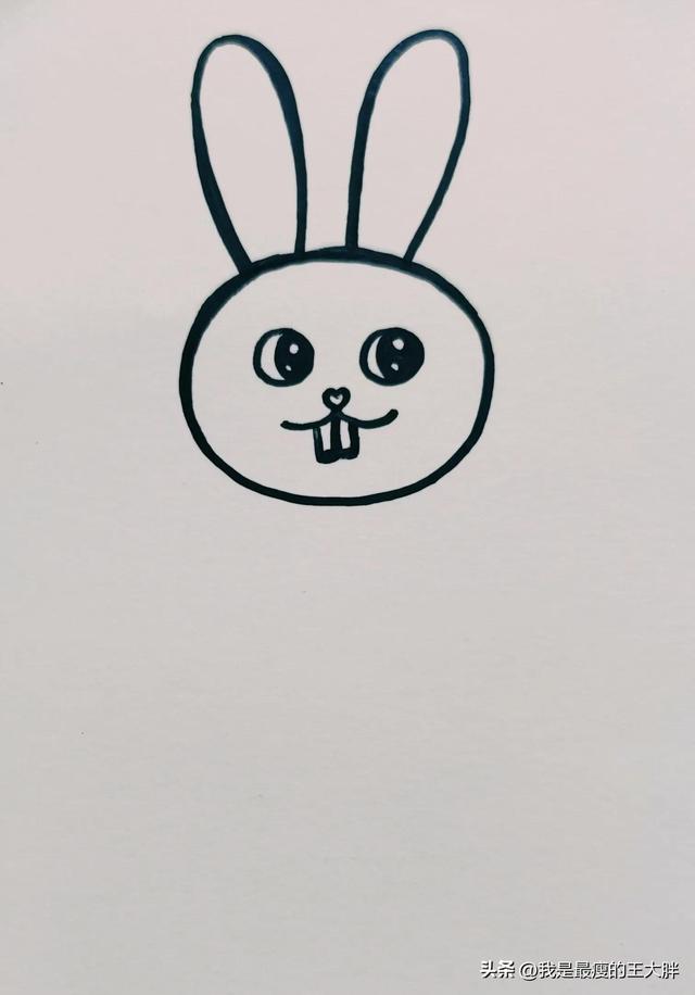 画好看的小兔子简笔画（新年小兔子简笔画）(3)