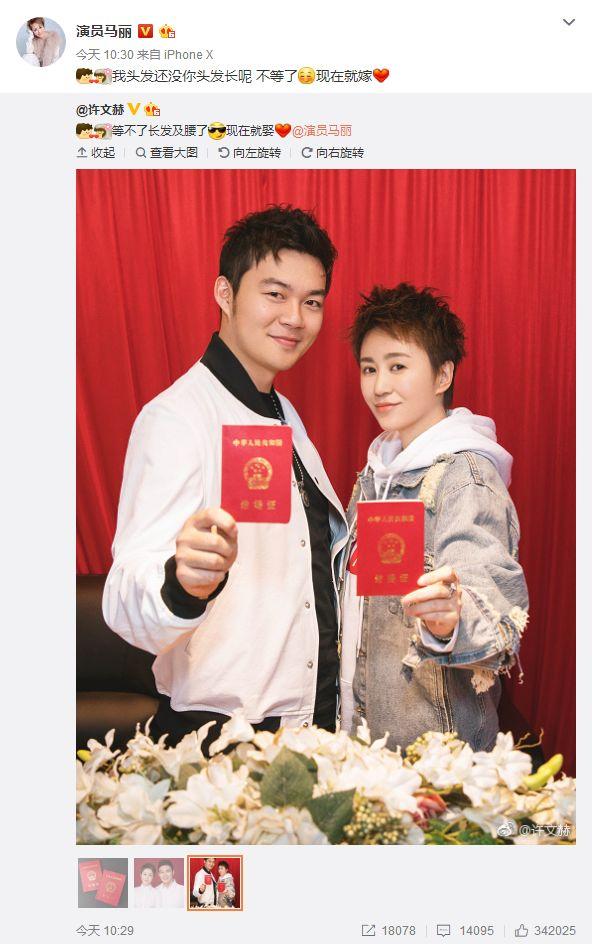 马丽公开恋情了吗（37岁马丽官宣怀孕）(5)