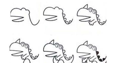 霸王龙简笔画，霸王龙的本领简笔画？图11