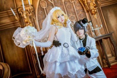 ​黑执事cos夏尔女装（黑执事万圣节插画cos正片）