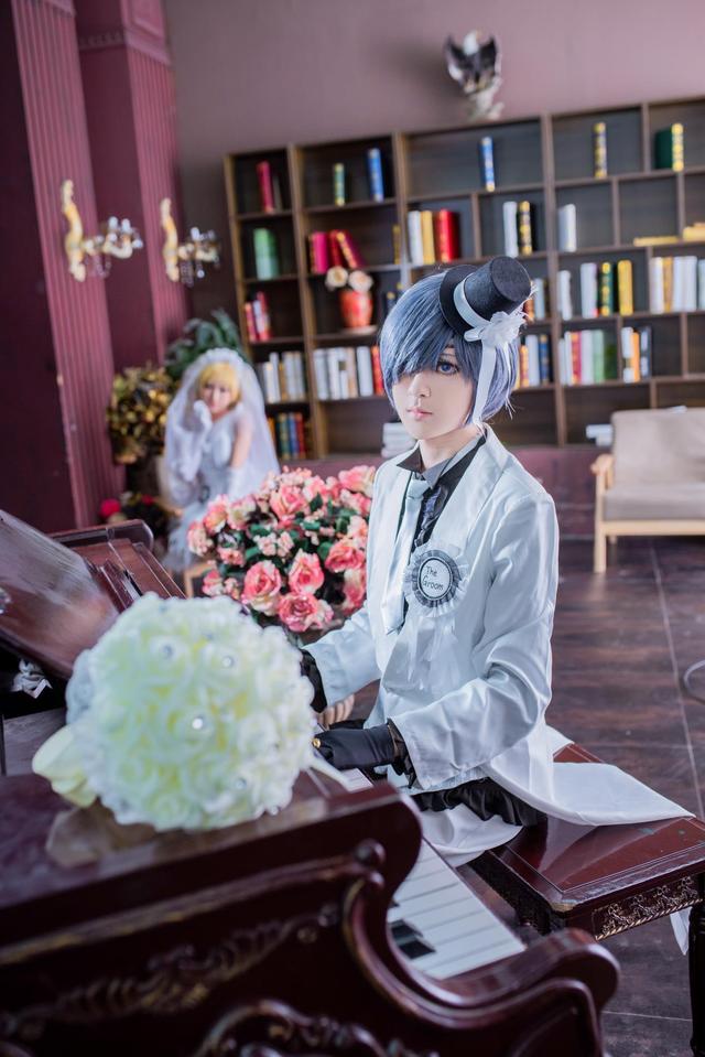 黑执事cos夏尔女装（黑执事万圣节插画cos正片）(5)