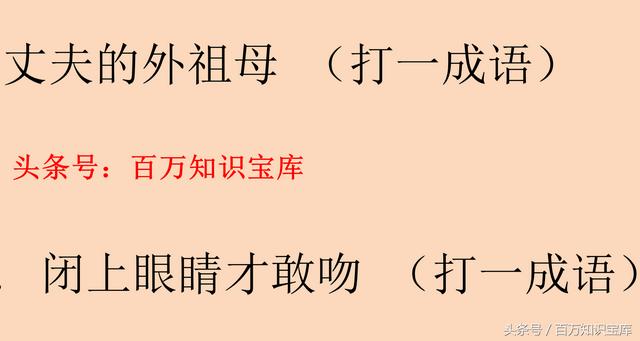 猜字谜岳父大人打一字(猜谜语丈夫的外祖母)(2)