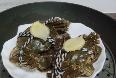 清蒸大闸蟹螃蟹的做法和步骤,清蒸大闸蟹的方法步骤图4