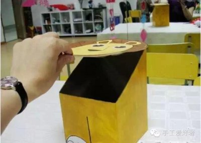 ​垃圾桶旧物改造手工创意（普通废纸箱变身卡通垃圾桶）