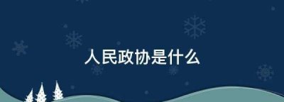 人民政协是什么,人民政协是什么