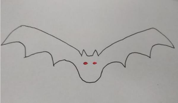 蝙蝠怎么画 恐怖,蝙蝠的简笔画怎么画图6