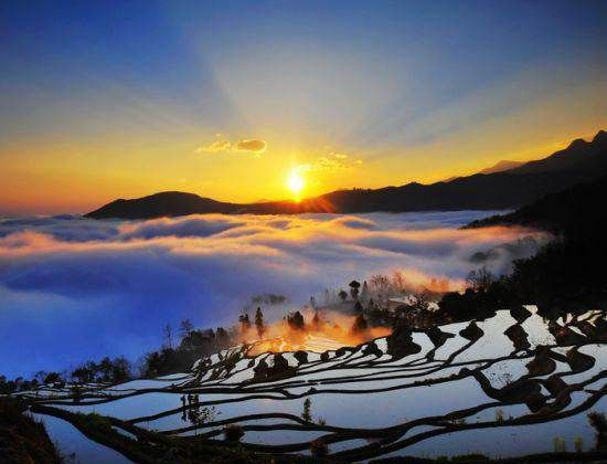 龙脊梯田在广西哪个县,梯田在哪里图3