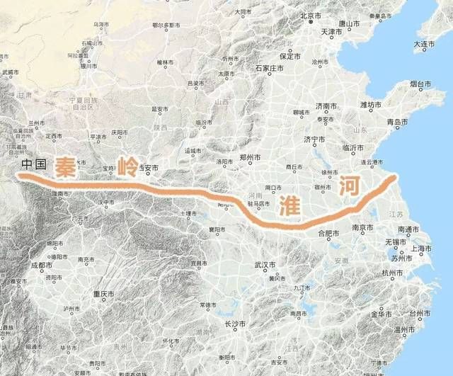 中国南北方地理分界线