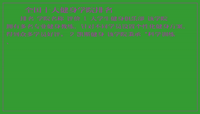 ​全国十大健身学院排名