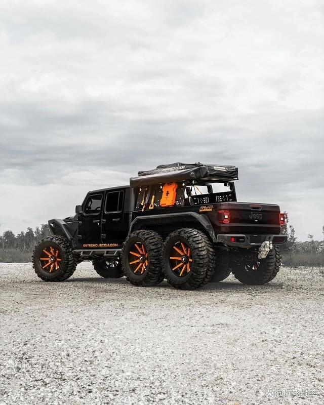 史上最疯狂的吉普车之一，Jeep角斗士变身6x6越野猛兽-