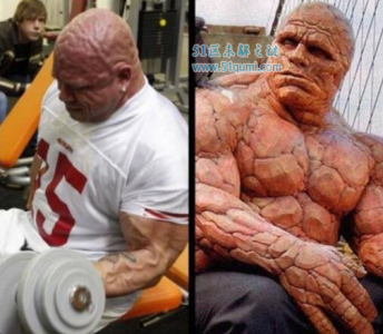 ​世界上肌肉最发达的人，外貌酷似石头人