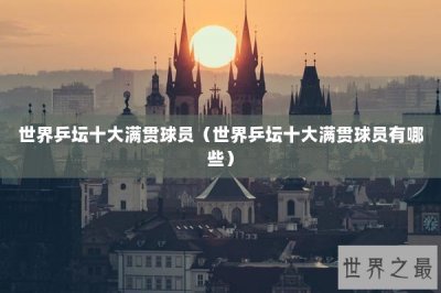 ​世界乒坛十大满贯球员（世界乒坛十大满贯球员有哪些）