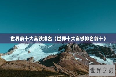 ​世界前十大高铁排名（世界十大高铁排名前十）