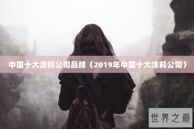 ​中国十大涂料公司品牌（2019年中国十大涂料公司）