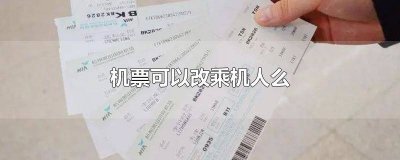 机票可以改人乘坐吗 订机票乘机人可以改吗