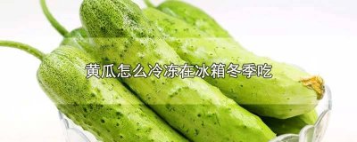 ​老黄瓜冷冻储存的方法 老黄瓜冷冻储存的方法是