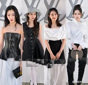 巴黎这一夜,刘亦菲宋茜尴尬撞衫,王一博待遇不如韩星