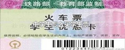 中学生怎么买学生票 中学生怎么买学生票火车票