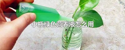 小瓶营养液怎样使用 小绿瓶营养液有用吗?