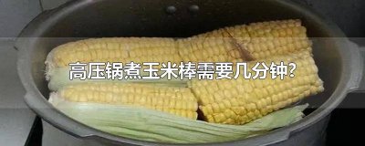 高压锅煮玉米棒需要多长时间能熟透 玉米棒高压锅煮多久
