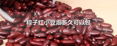 红豆包粽子需要泡多久 大红豆包粽子要泡多久