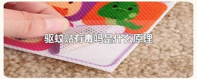 驱蚊贴毒性大吗 防蚊贴有毒吗?