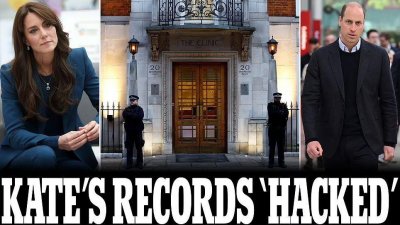 凯特就诊的高级医院出丑闻,有人试图查阅王妃的医疗记录,已被捕