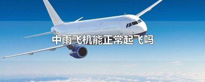 中雨飞机能飞行吗 中雨飞机能起飞吗?
