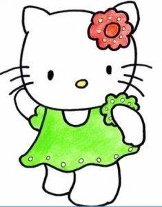 hello kitty凯蒂猫简笔画图解教程
