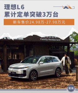 理想L6累计定单突破3万台 全系配四驱