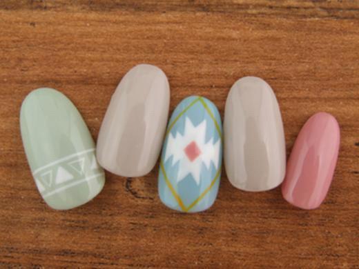 波西米亚风美甲图片欣赏