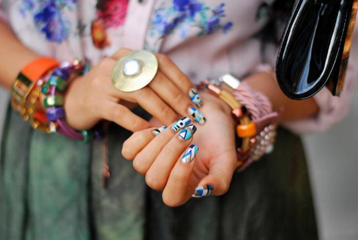 波西米亚风美甲图片欣赏