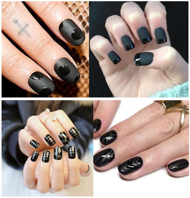 雾黑色美甲图片 雾黑色美甲款式图片