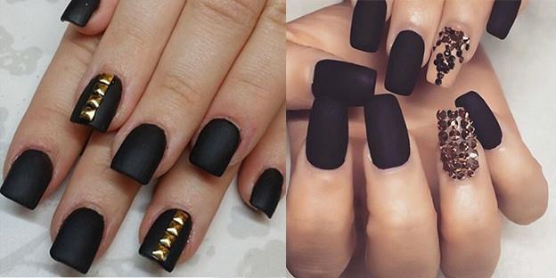 雾黑色美甲图片 雾黑色美甲款式图片