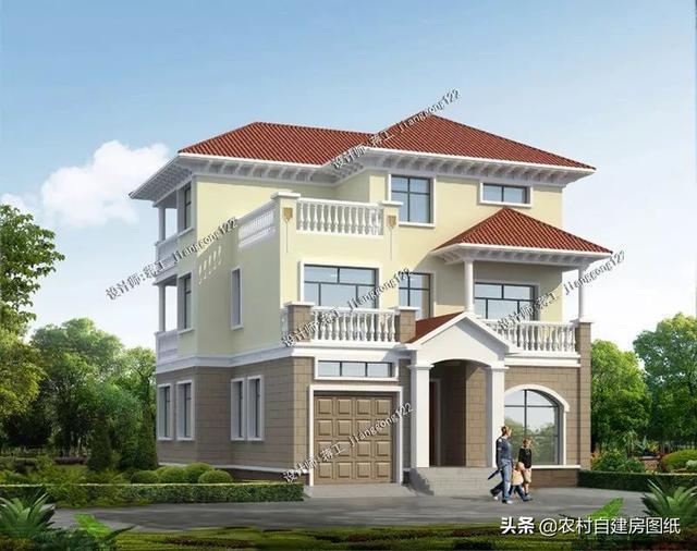 5款带车库的农村别墅,第2款户型方正风水好,最后一款还带地下室