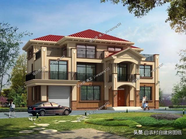 5款带车库的农村别墅,第2款户型方正风水好,最后一款还带地下室
