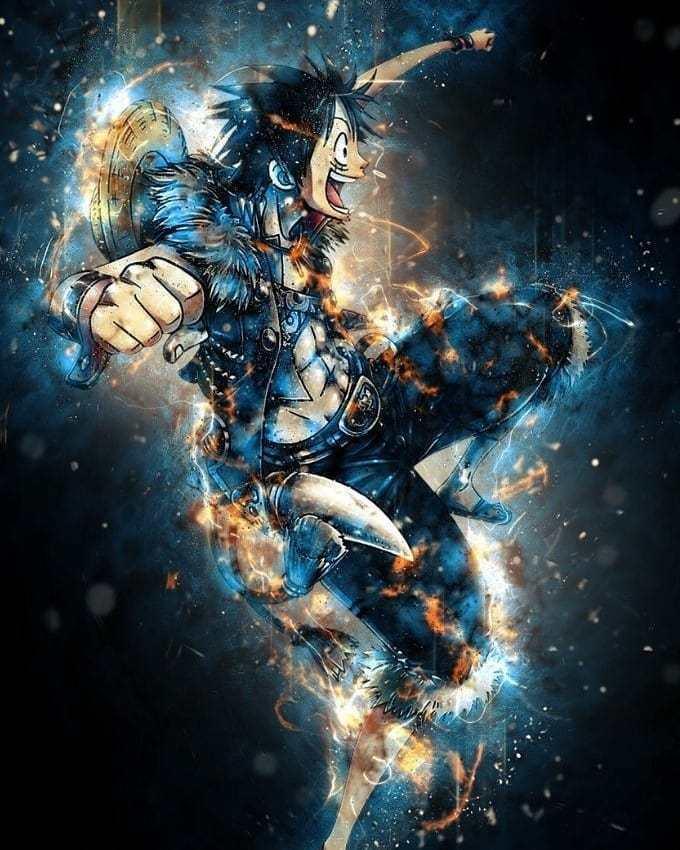 海贼王帅气壁纸:路飞漫游星空,甚平重拳出击