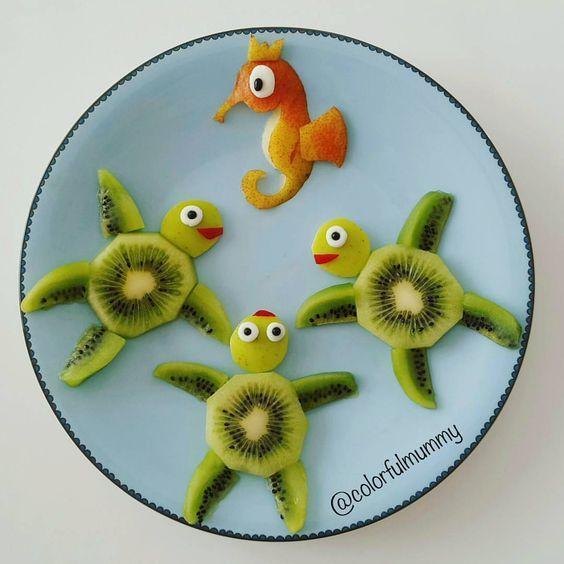 儿童水果画拼盘大全:好玩,好吃!宝宝说:“我妈会做可多了”!