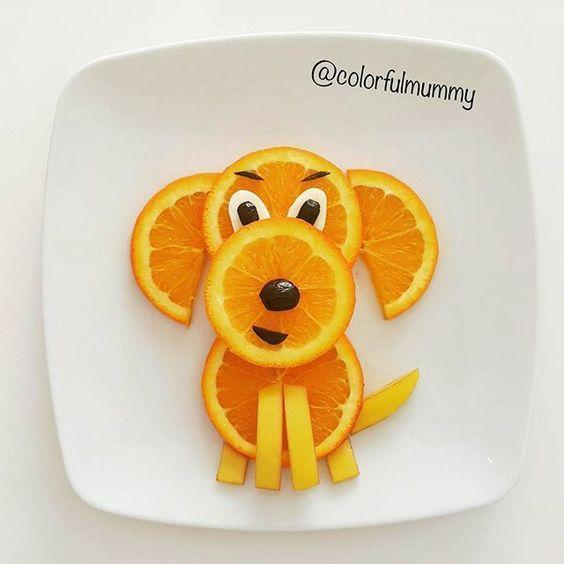 儿童水果画拼盘大全:好玩,好吃!宝宝说:“我妈会做可多了”!