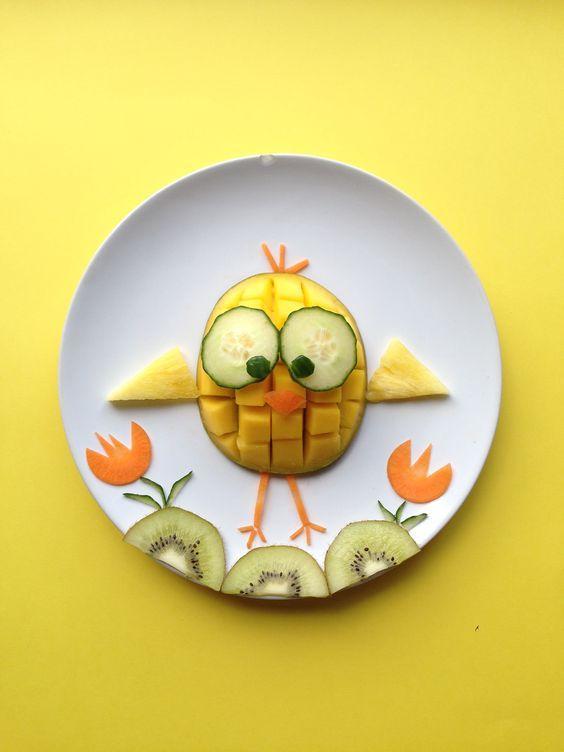 儿童水果画拼盘大全:好玩,好吃!宝宝说:“我妈会做可多了”!