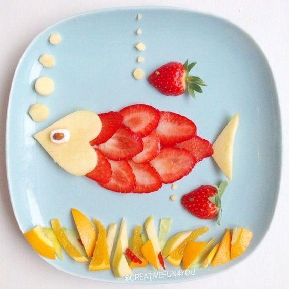 儿童水果画拼盘大全:好玩,好吃!宝宝说:“我妈会做可多了”!