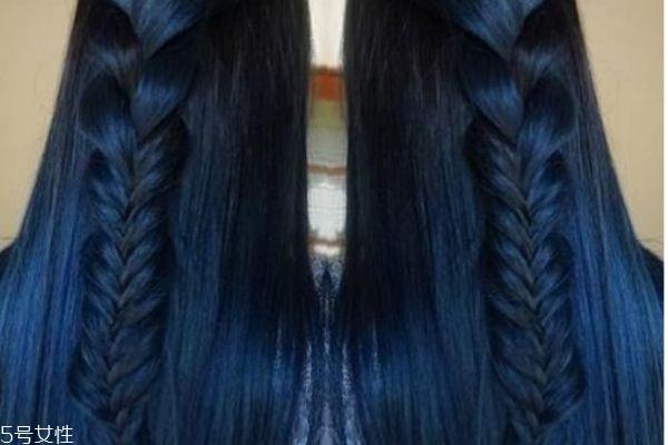 蓝黑色头发怎么染 蓝黑色头发配方