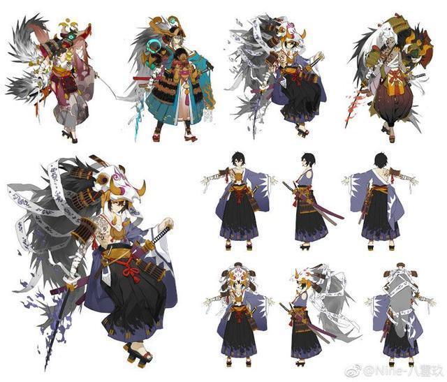 阴阳师画师八雲玖微博分享部分式神概念设计图 大家一起来看看吧