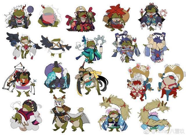 阴阳师画师八雲玖微博分享部分式神概念设计图 大家一起来看看吧